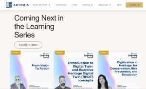 A screenshot of the ARTEMIS learning series episodes 